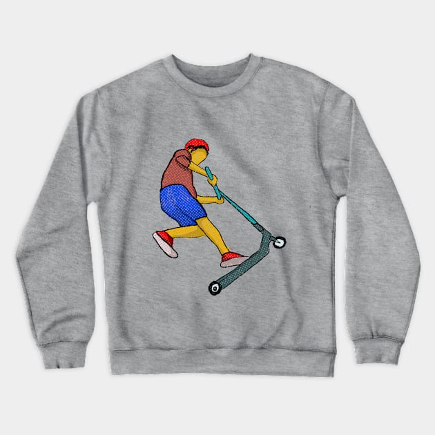 Stunt Scooter - Scootering Crewneck Sweatshirt by Kudostees